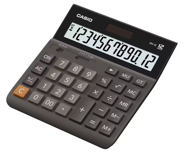 Калькулятор настільний 12 розрядів чорний Casio (DH-12-BK-S-EP)
